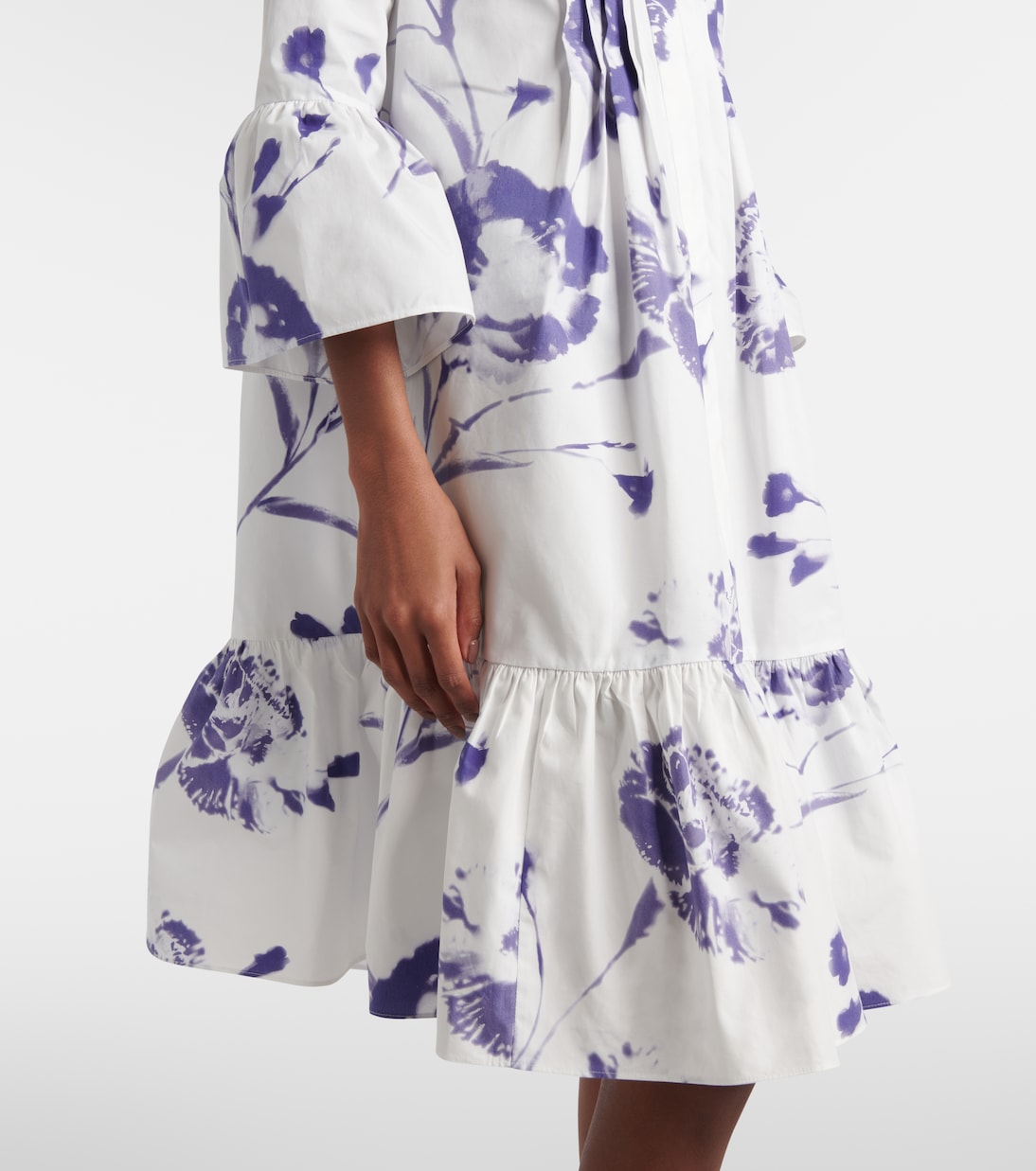 Miniabito in cotone con stampa floreale | Erdem