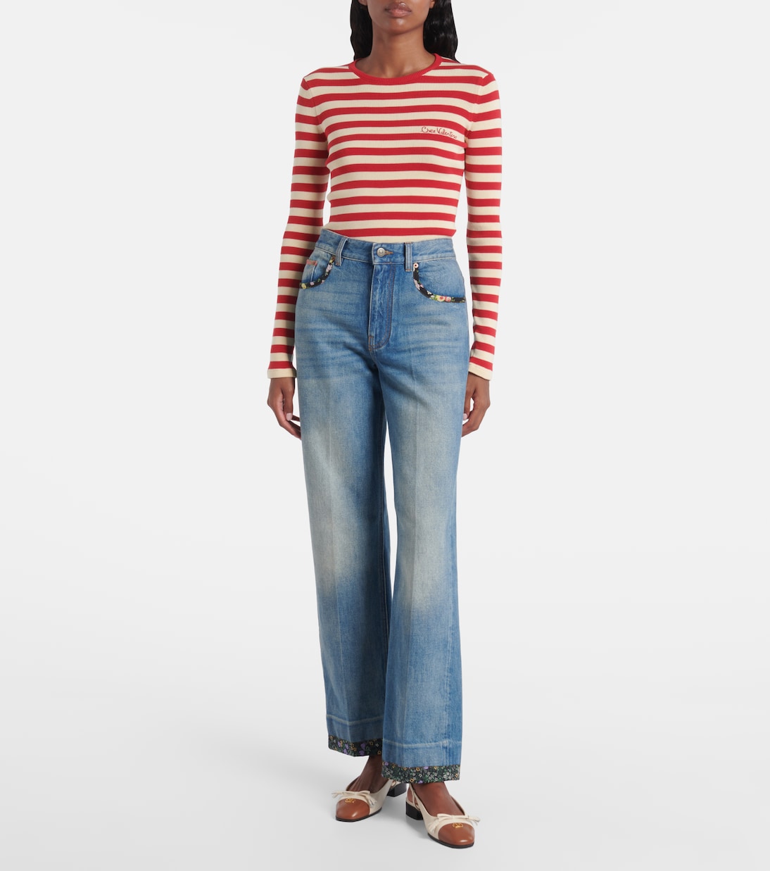 High-rise straight jeans | Valentino