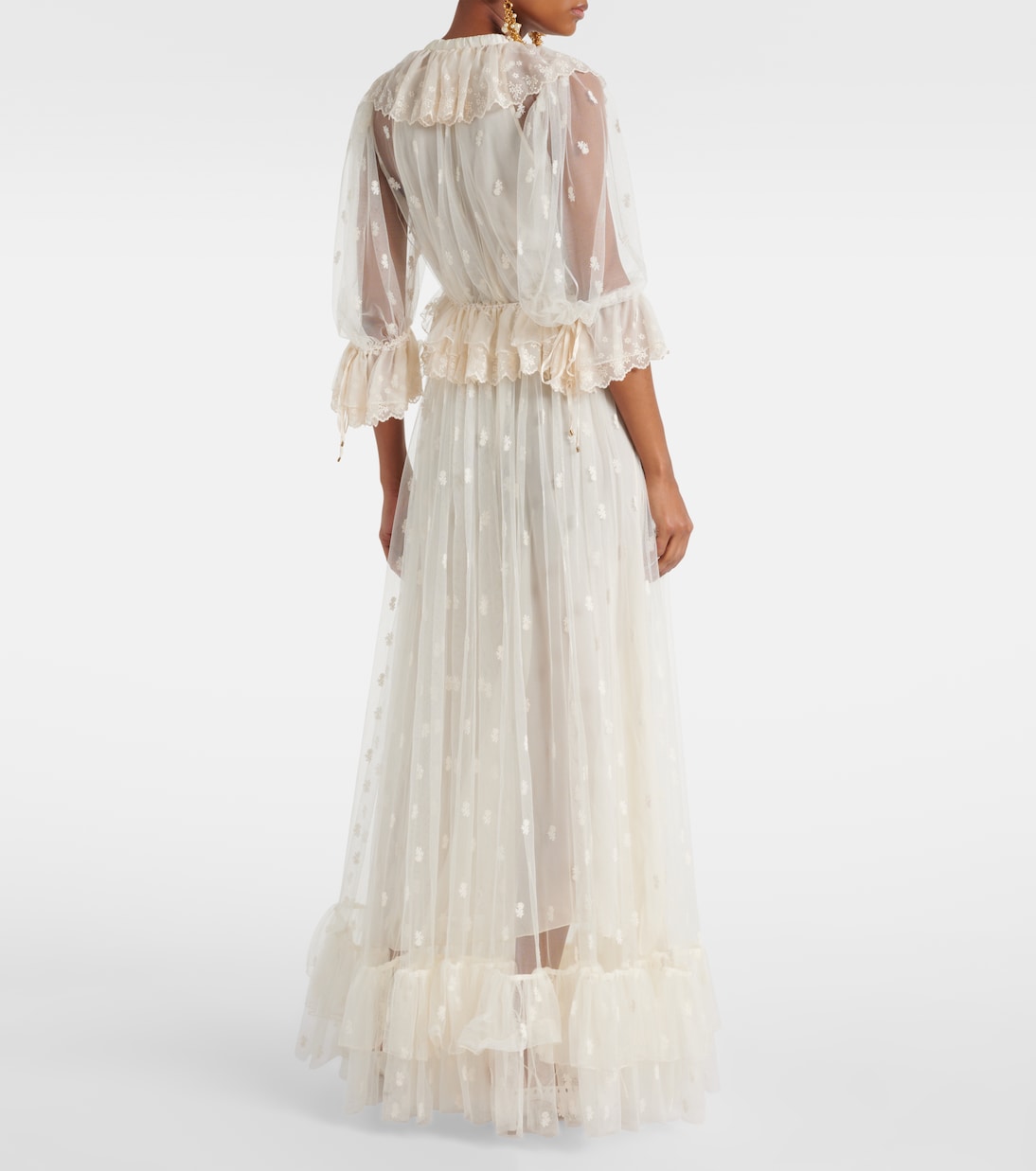 Besticktes Maxikleid aus Spitze | Chloé