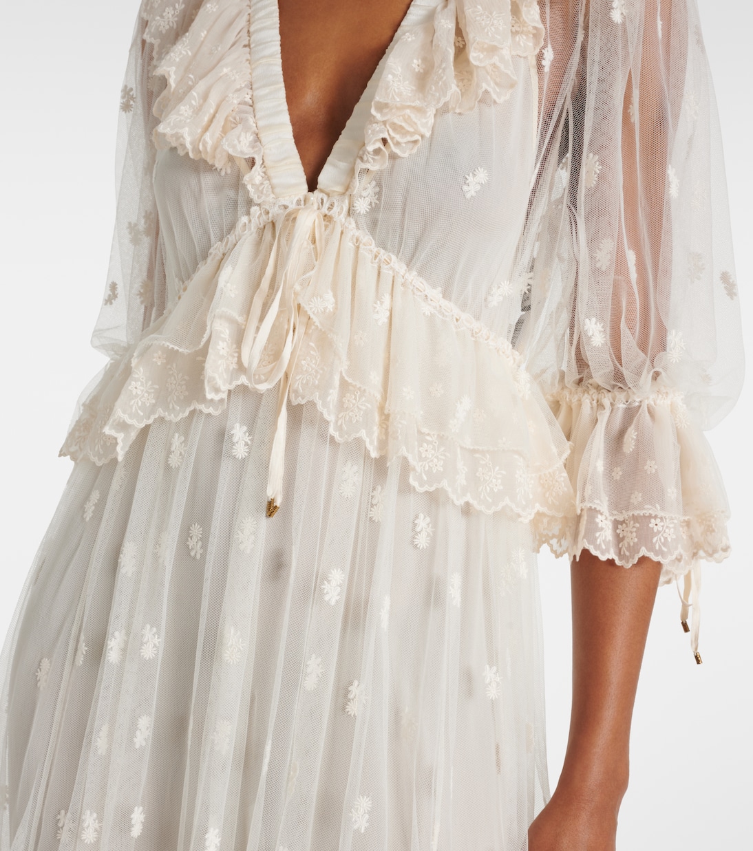 Besticktes Maxikleid aus Spitze | Chloé