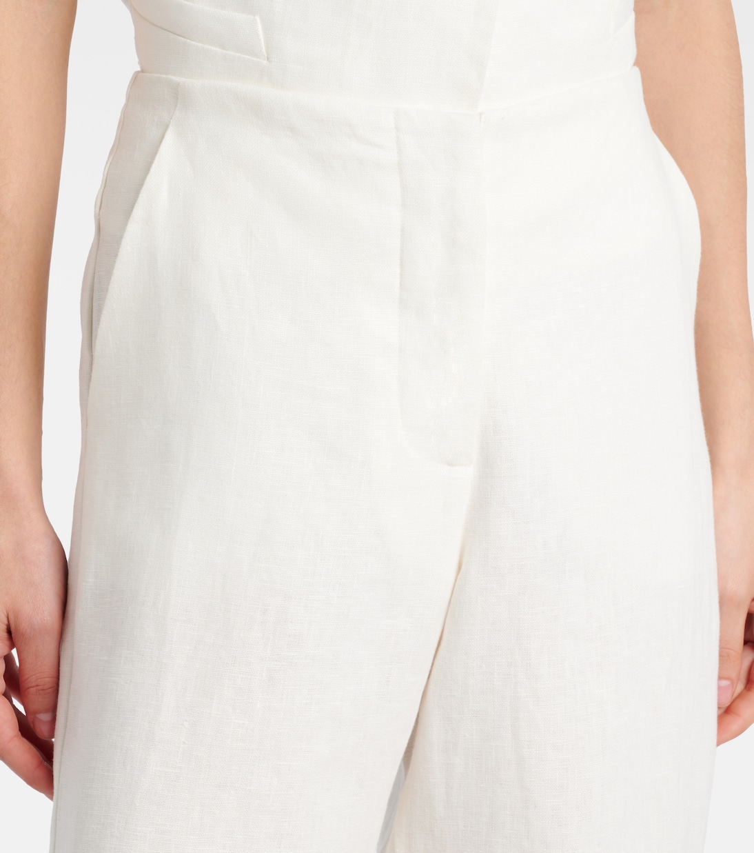 Pantaloni a gamba larga in lino a vita alta | Faithfull