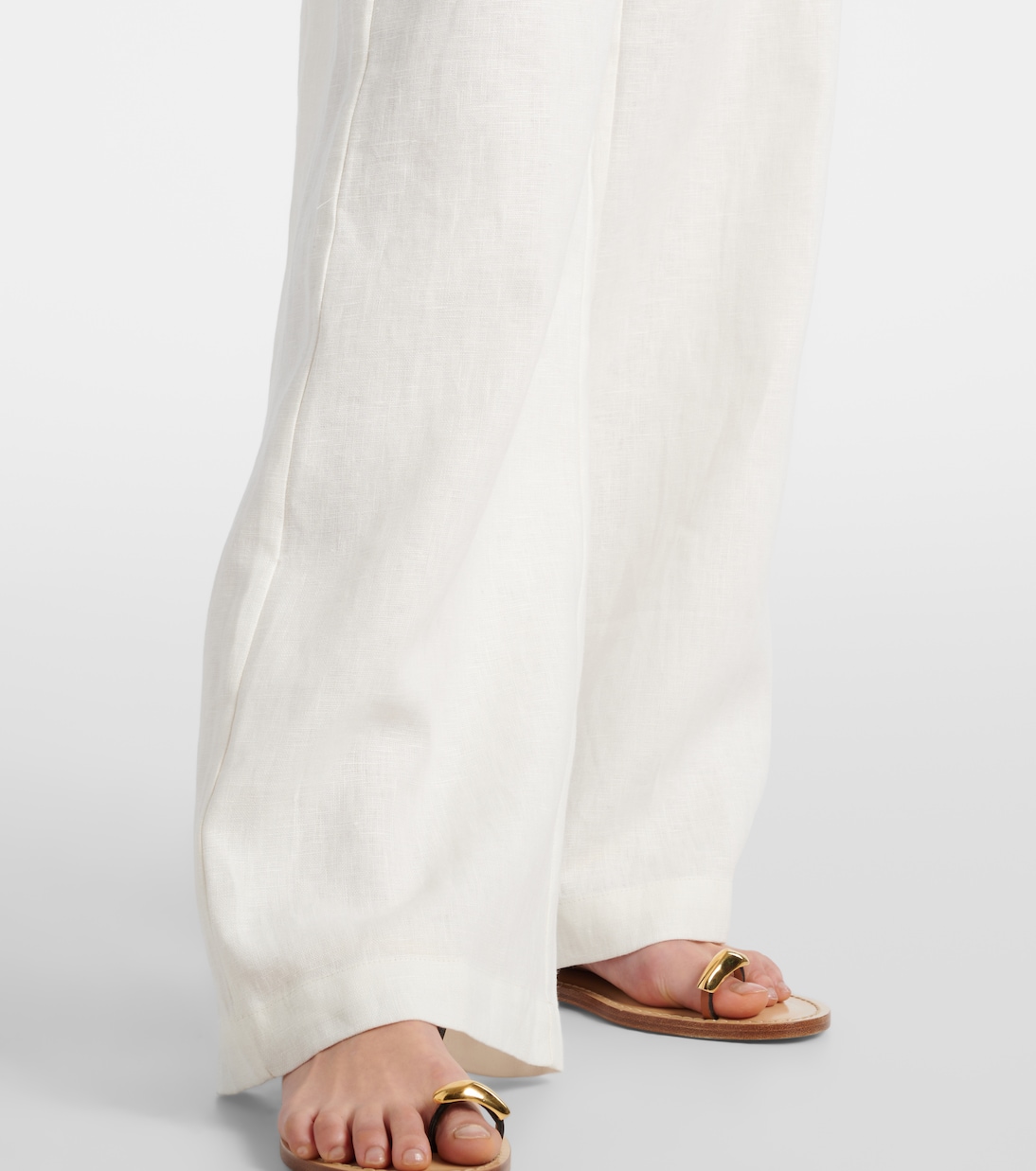 Pantaloni a gamba larga in lino a vita alta | Faithfull
