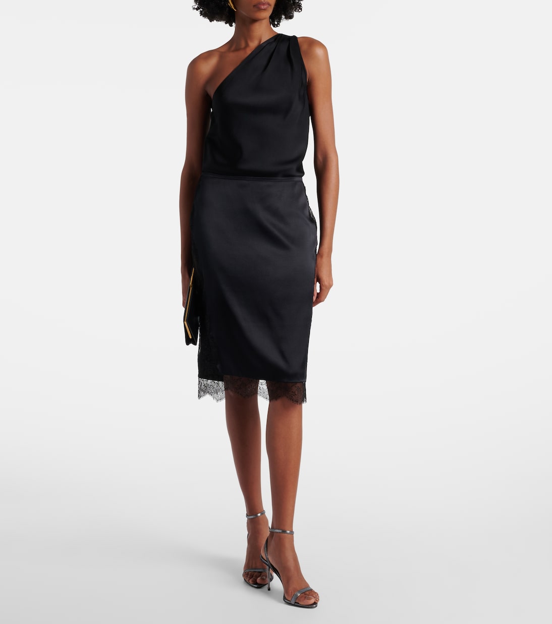 Falda tubo en mezcla de seda | Tom Ford