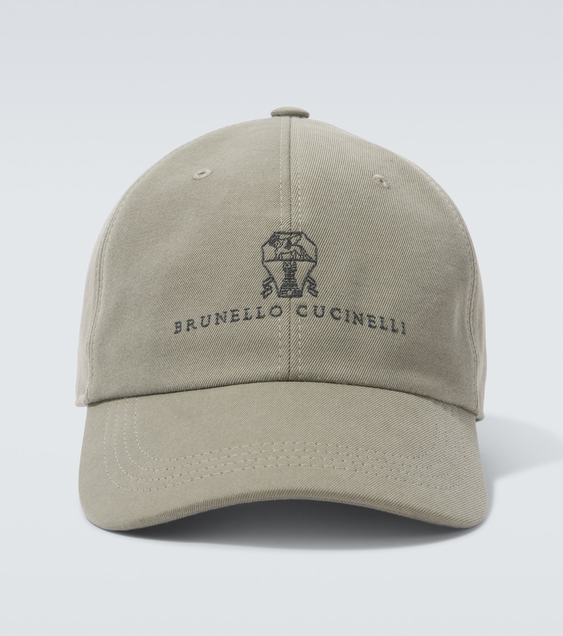 Bestickte Baseballcap aus Gabardine | Brunello Cucinelli