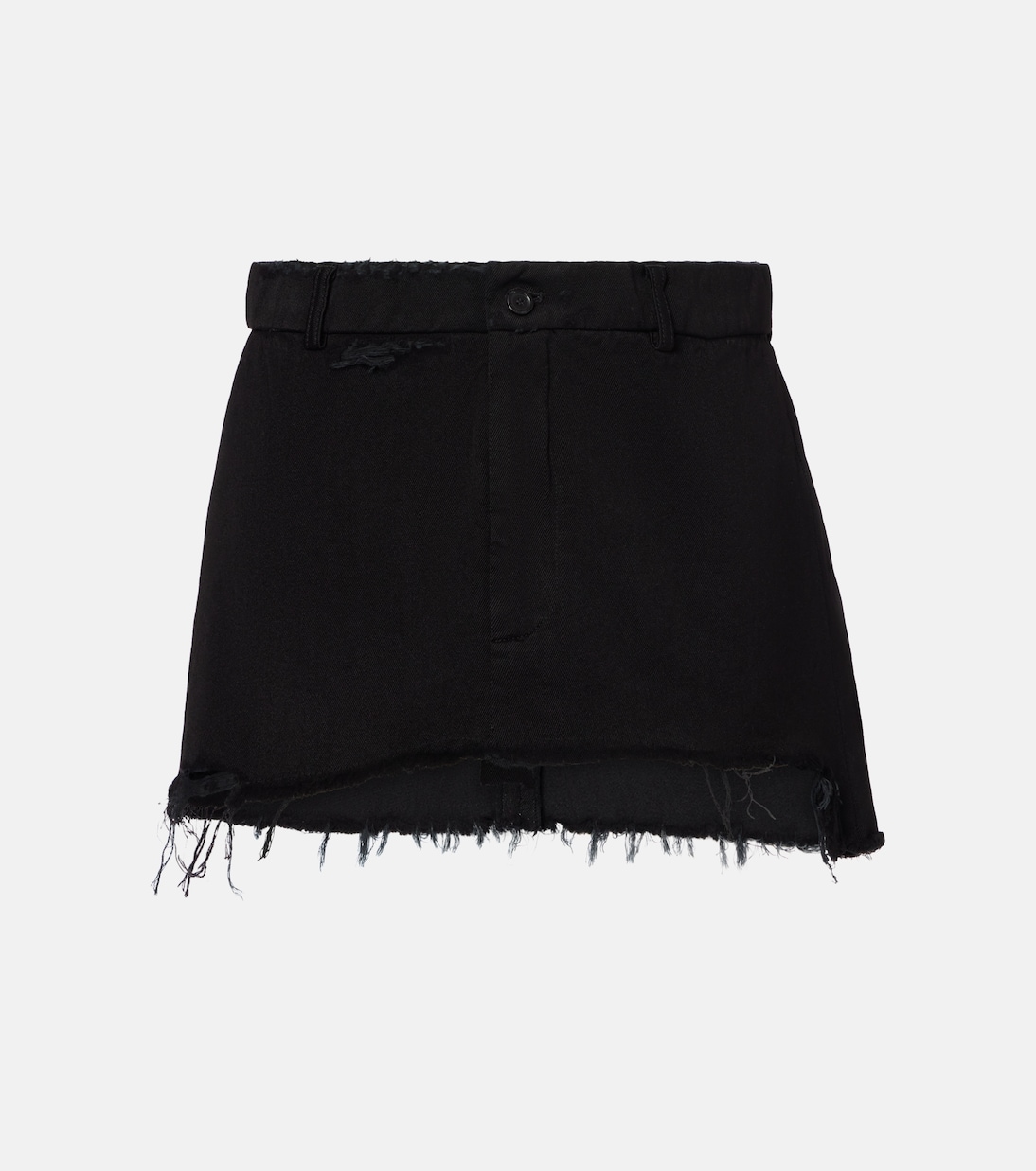 디스트레스드 데님 미니스커트  | Balenciaga