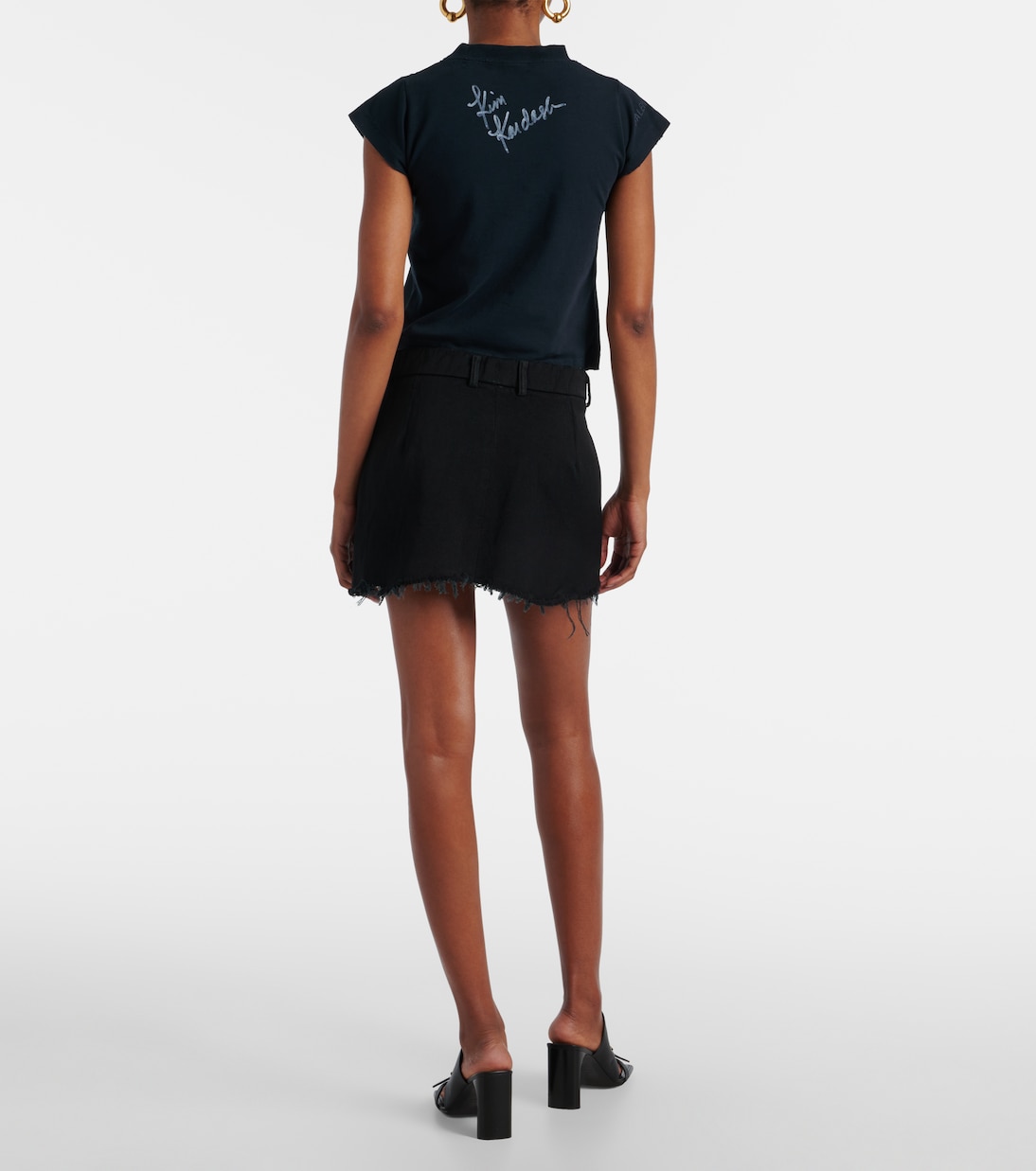 디스트레스드 데님 미니스커트  | Balenciaga
