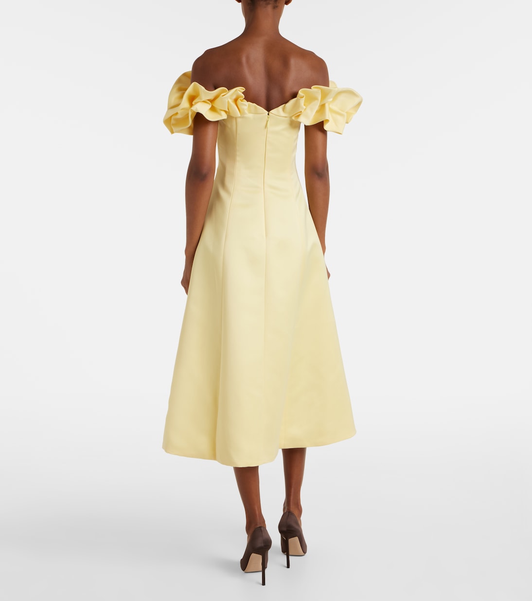 Annie ruffled off-shoulder midi dress | Leo Lin