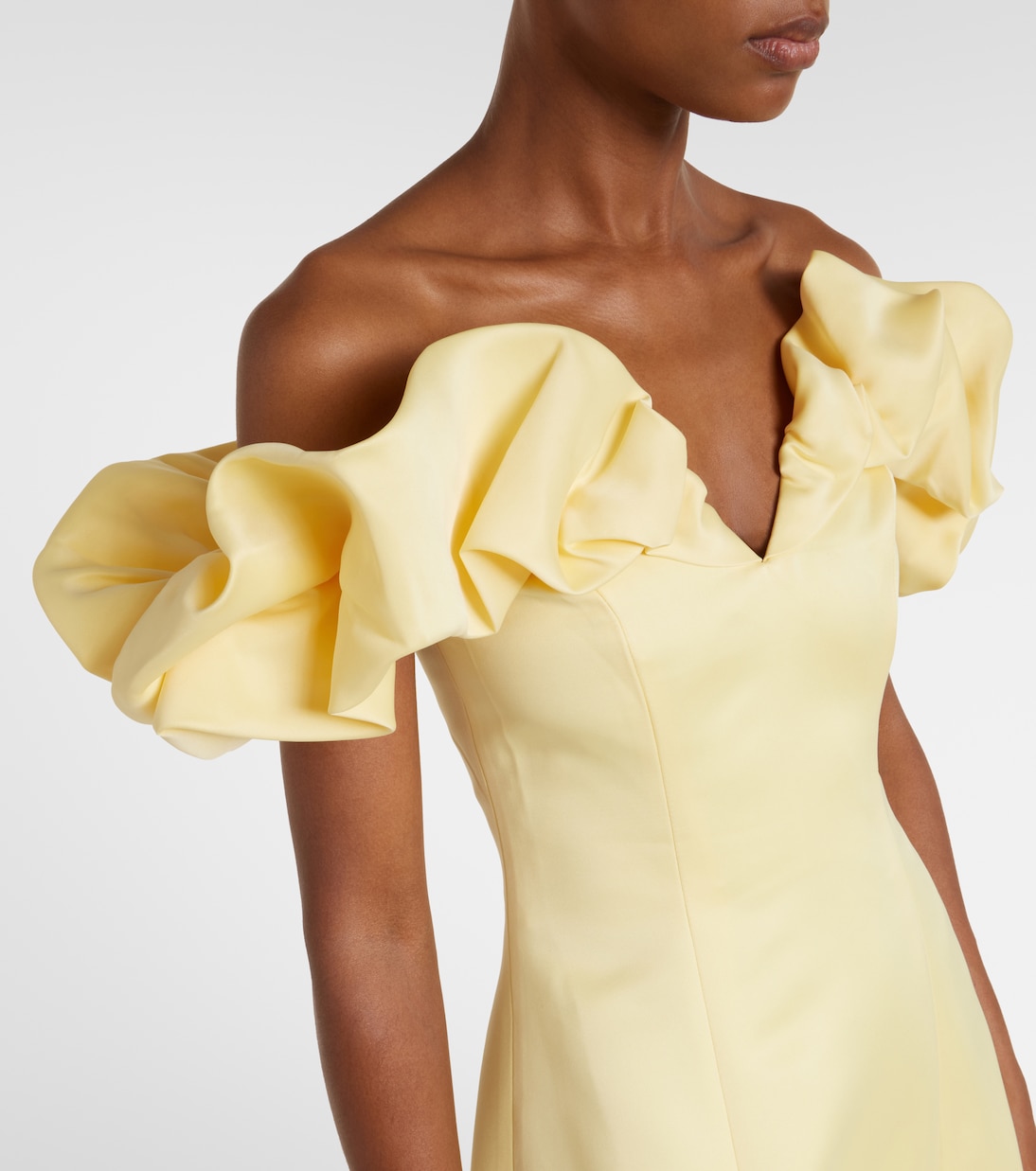 Annie ruffled off-shoulder midi dress | Leo Lin