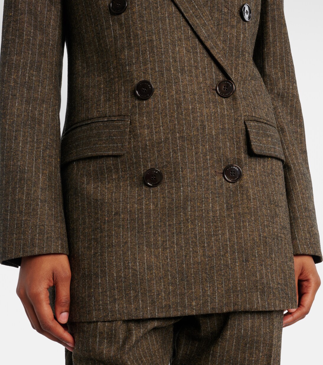 Jevima chalk stripe suit jacket | Isabel Marant