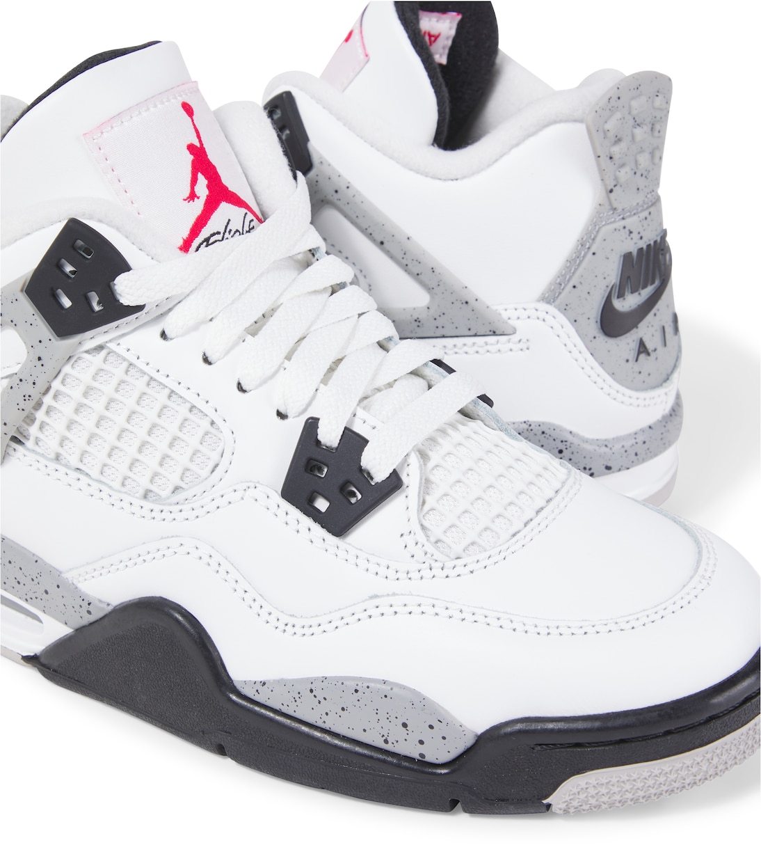 Jordan 4 Retro leather-trimmed sneakers | Nike Kids