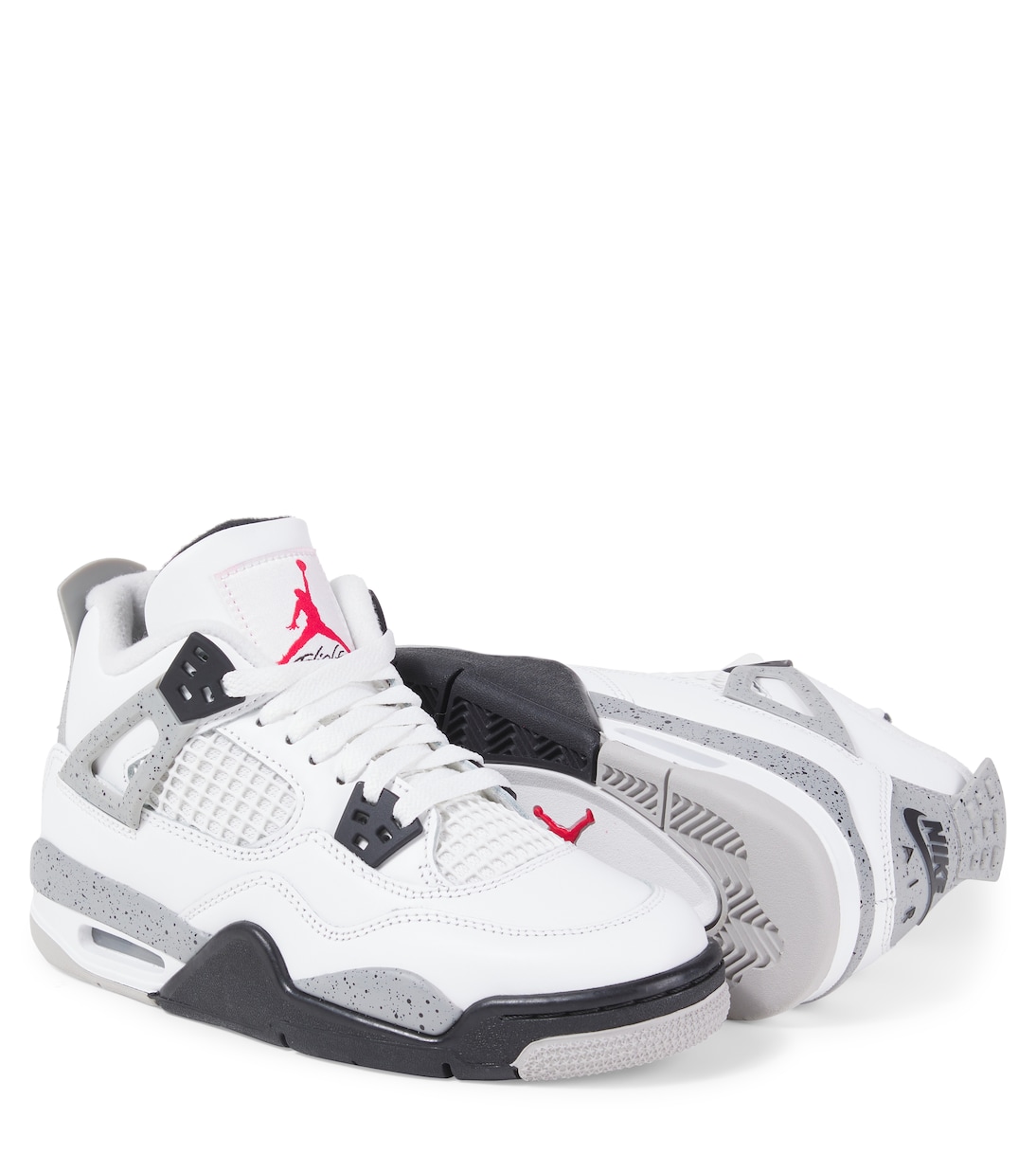 Jordan 4 Retro leather-trimmed sneakers | Nike Kids