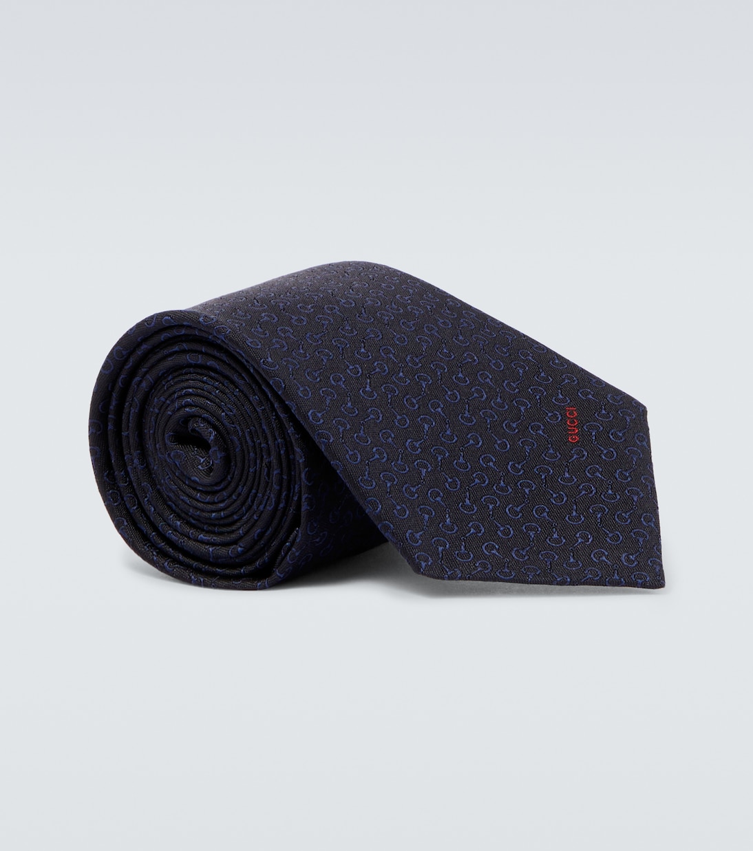 Horsebit silk jacquard tie | Gucci
