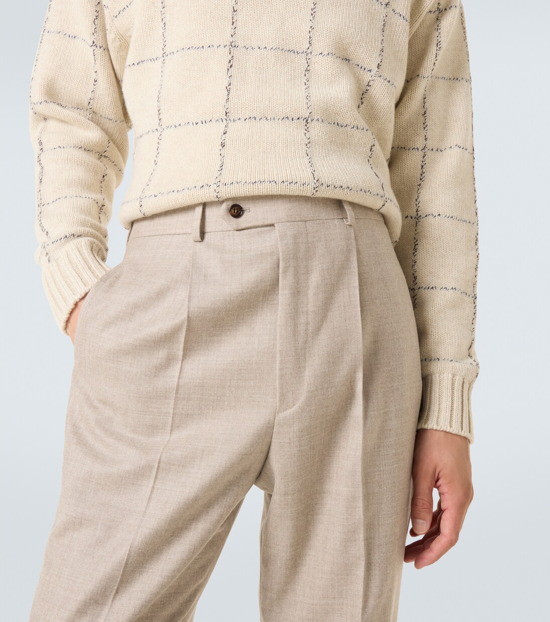 Wool twill straight pants | Dunhill