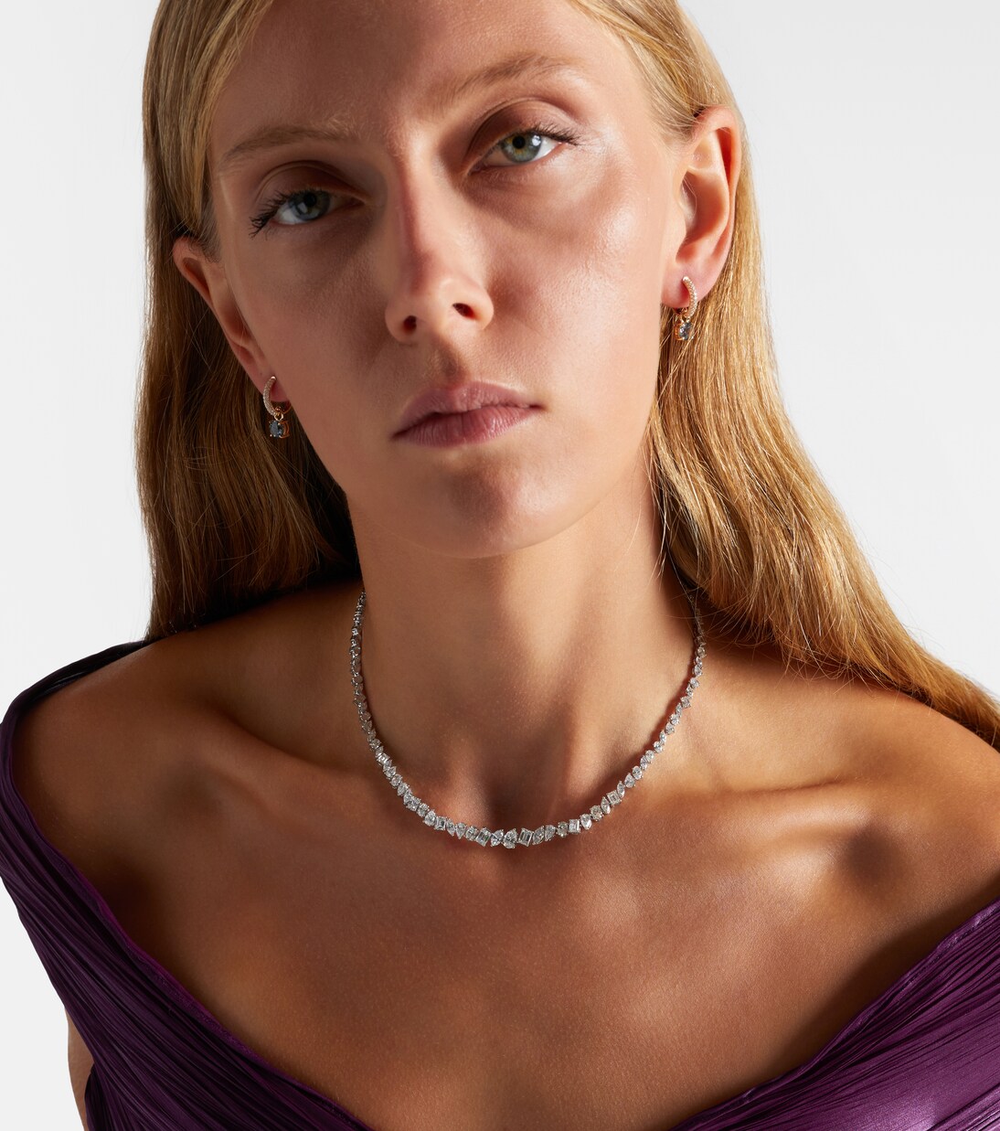 18kt gold necklace with diamonds | Kamyen