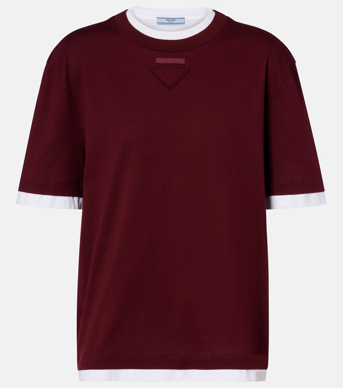 T-shirt in jersey di cotone | Prada