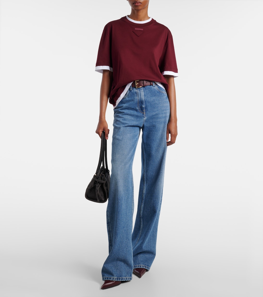 T-shirt in jersey di cotone | Prada