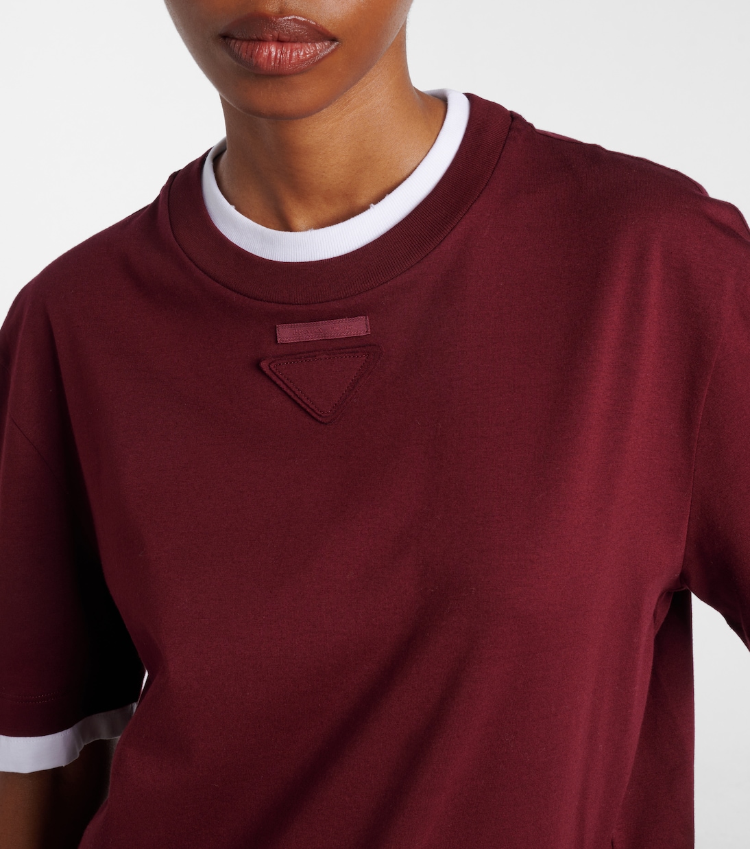 T-shirt in jersey di cotone | Prada