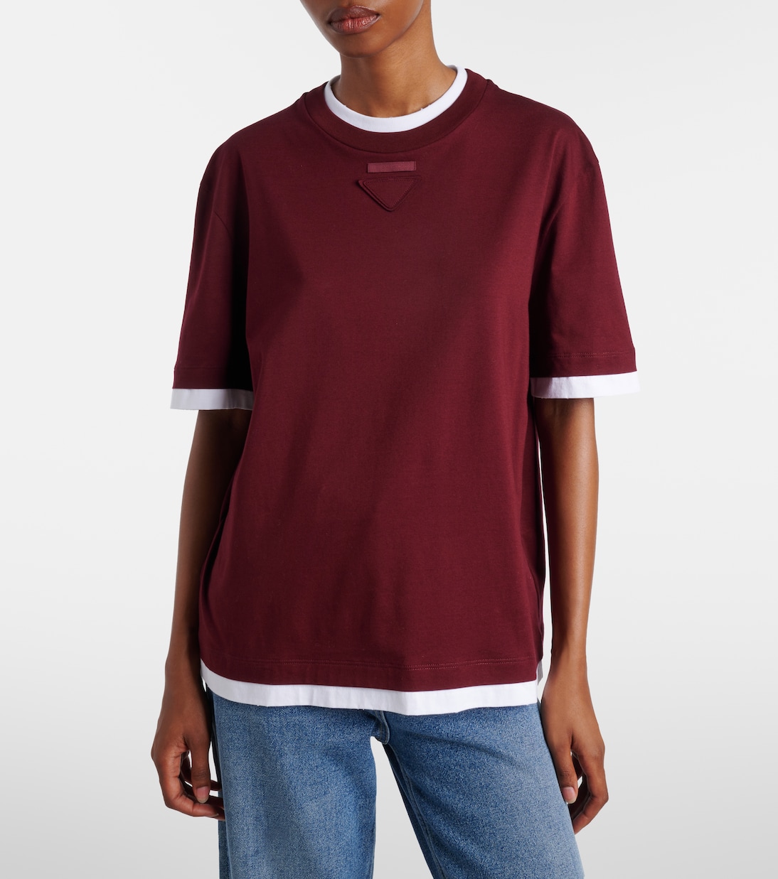T-shirt in jersey di cotone | Prada