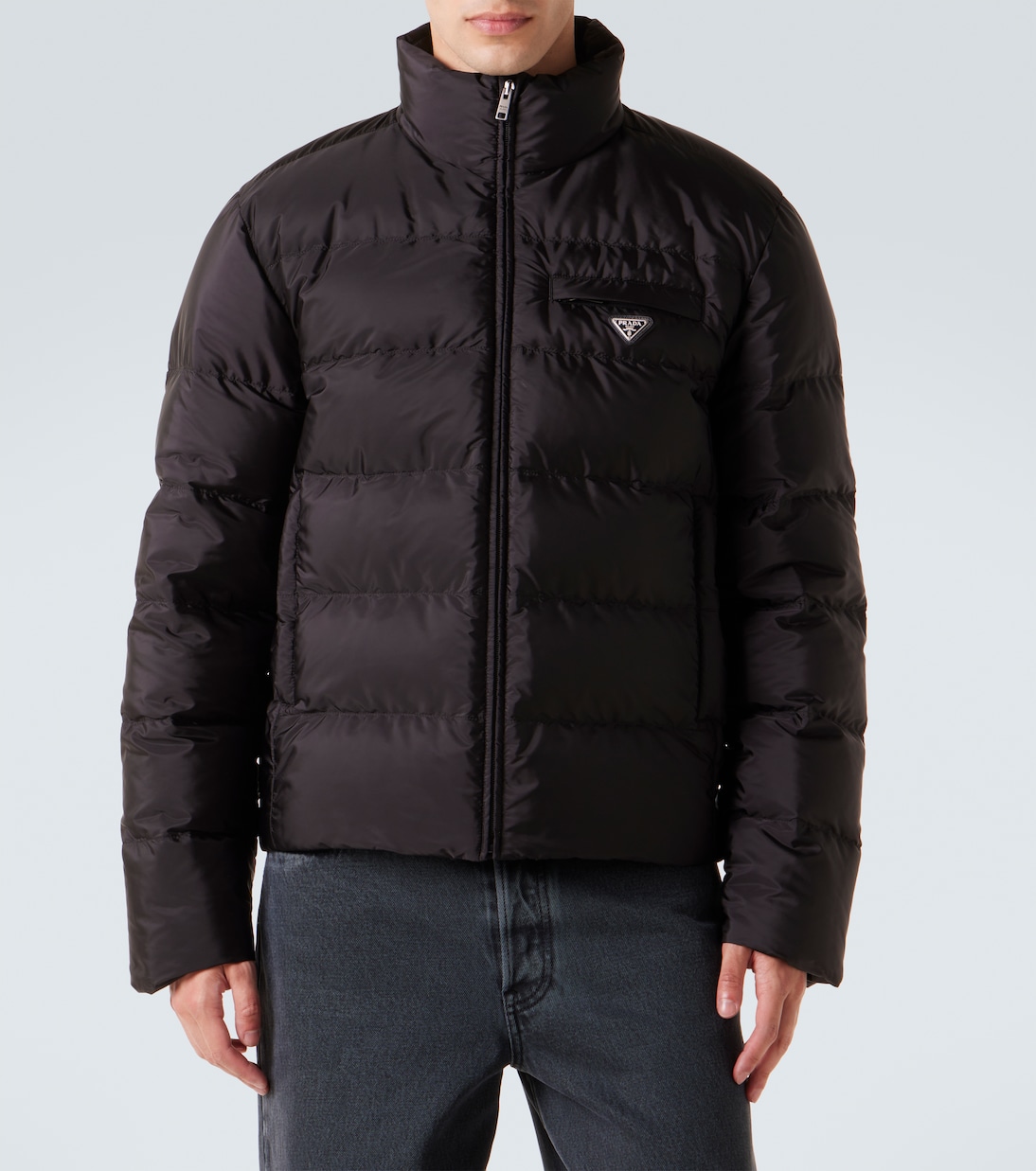Logo quilted down jacket | Prada