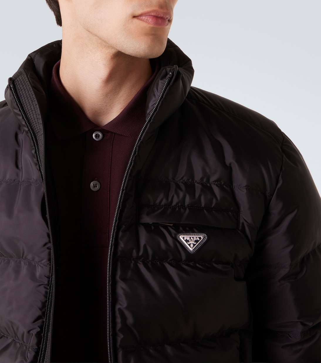 Logo quilted down jacket | Prada