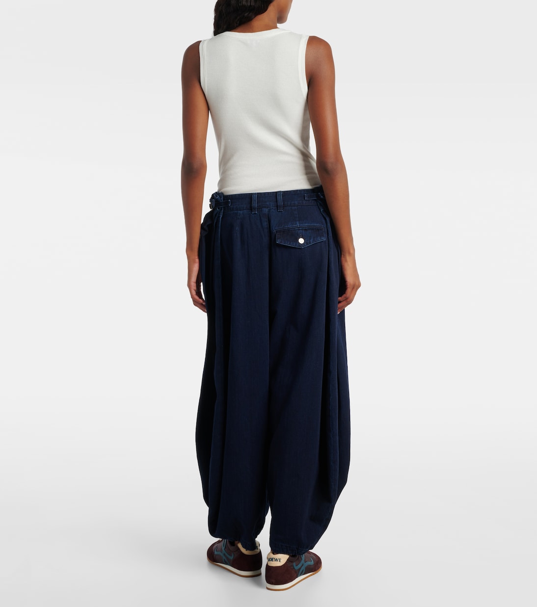 Jeans anchos drapeados | Loewe