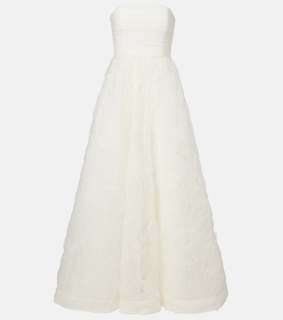 Bridal Willow ruffled mesh bustier gown | Rebecca Vallance