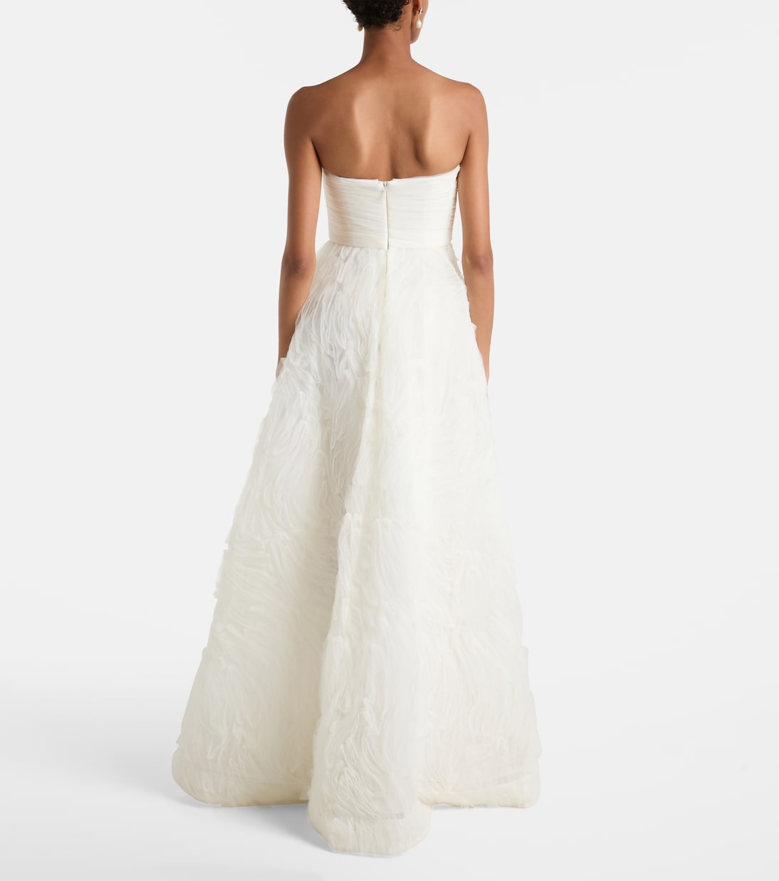 Bridal Willow ruffled mesh bustier gown | Rebecca Vallance