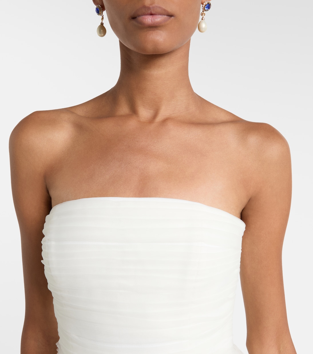 Bridal Willow ruffled mesh bustier gown | Rebecca Vallance
