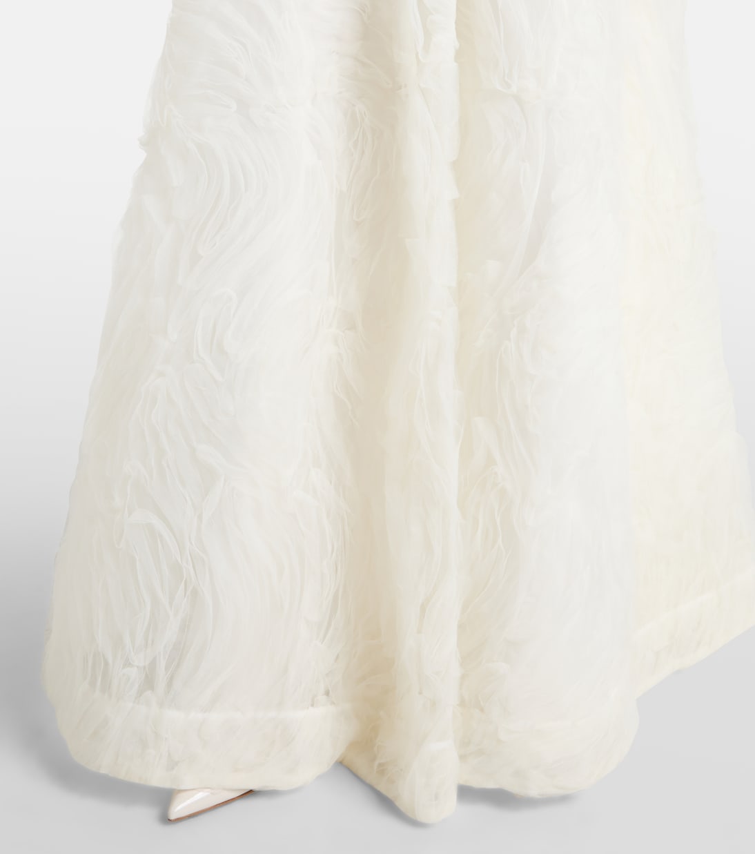 Bridal Willow ruffled mesh bustier gown | Rebecca Vallance