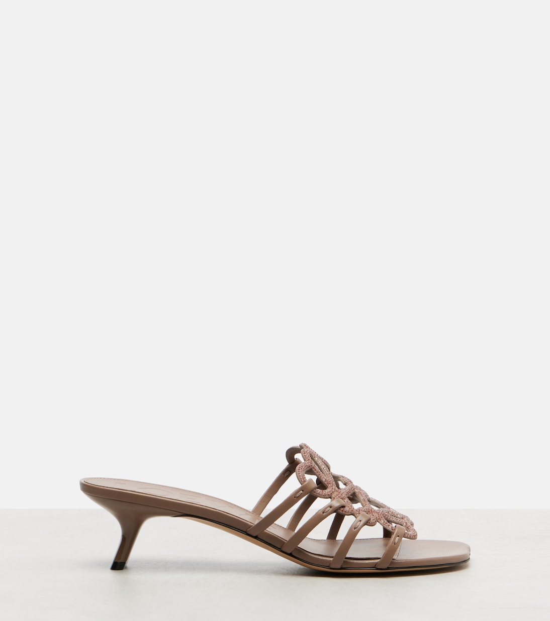 Petal Anagram embellished suede mules | Loewe