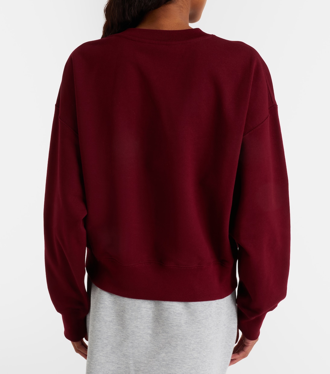 Logo embroidered cotton sweatshirt | Gucci