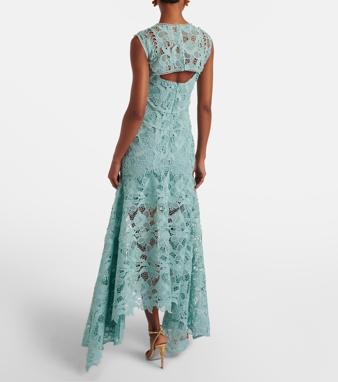 Janica silk lace gown | Costarellos