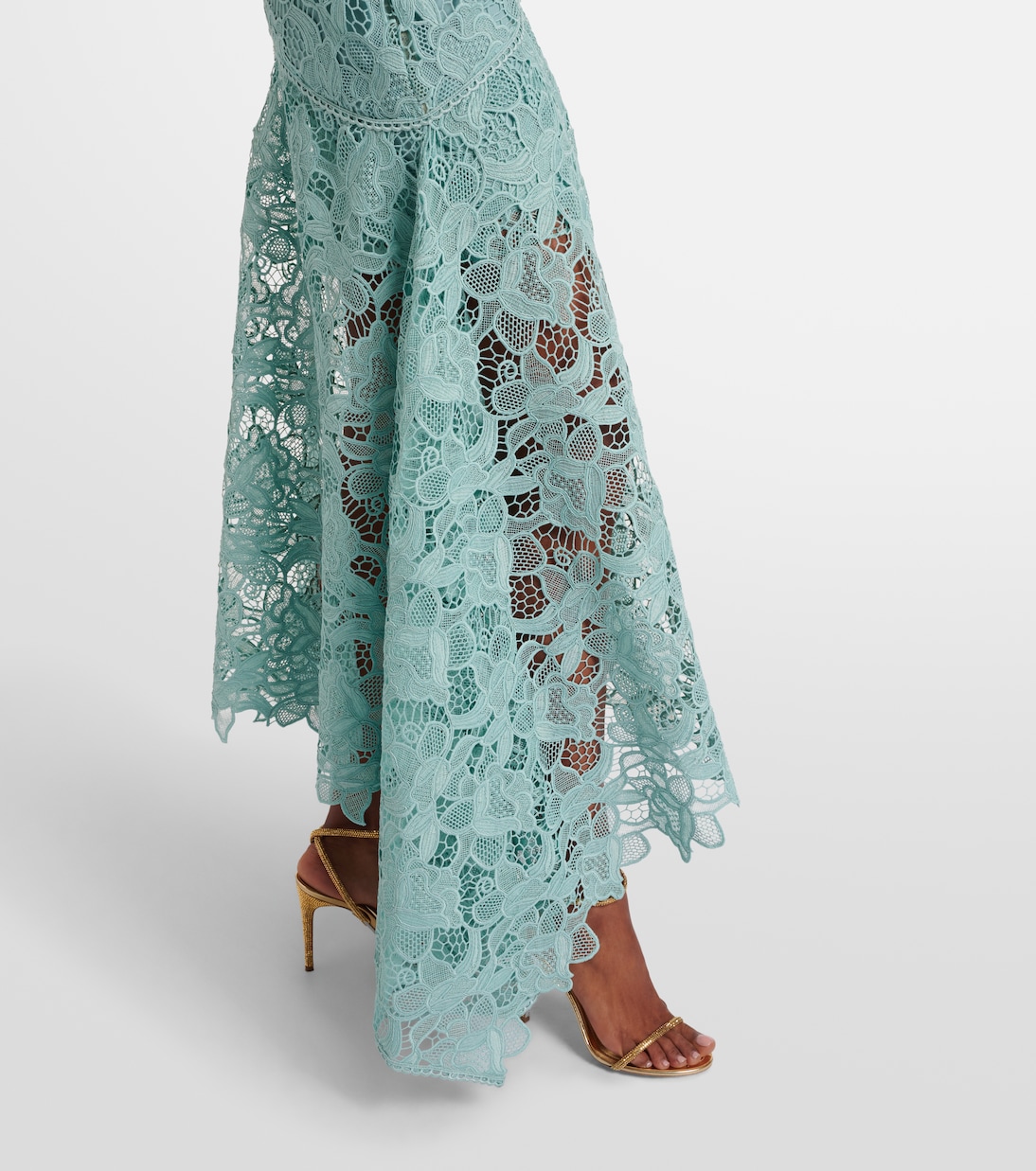 Janica silk lace gown | Costarellos