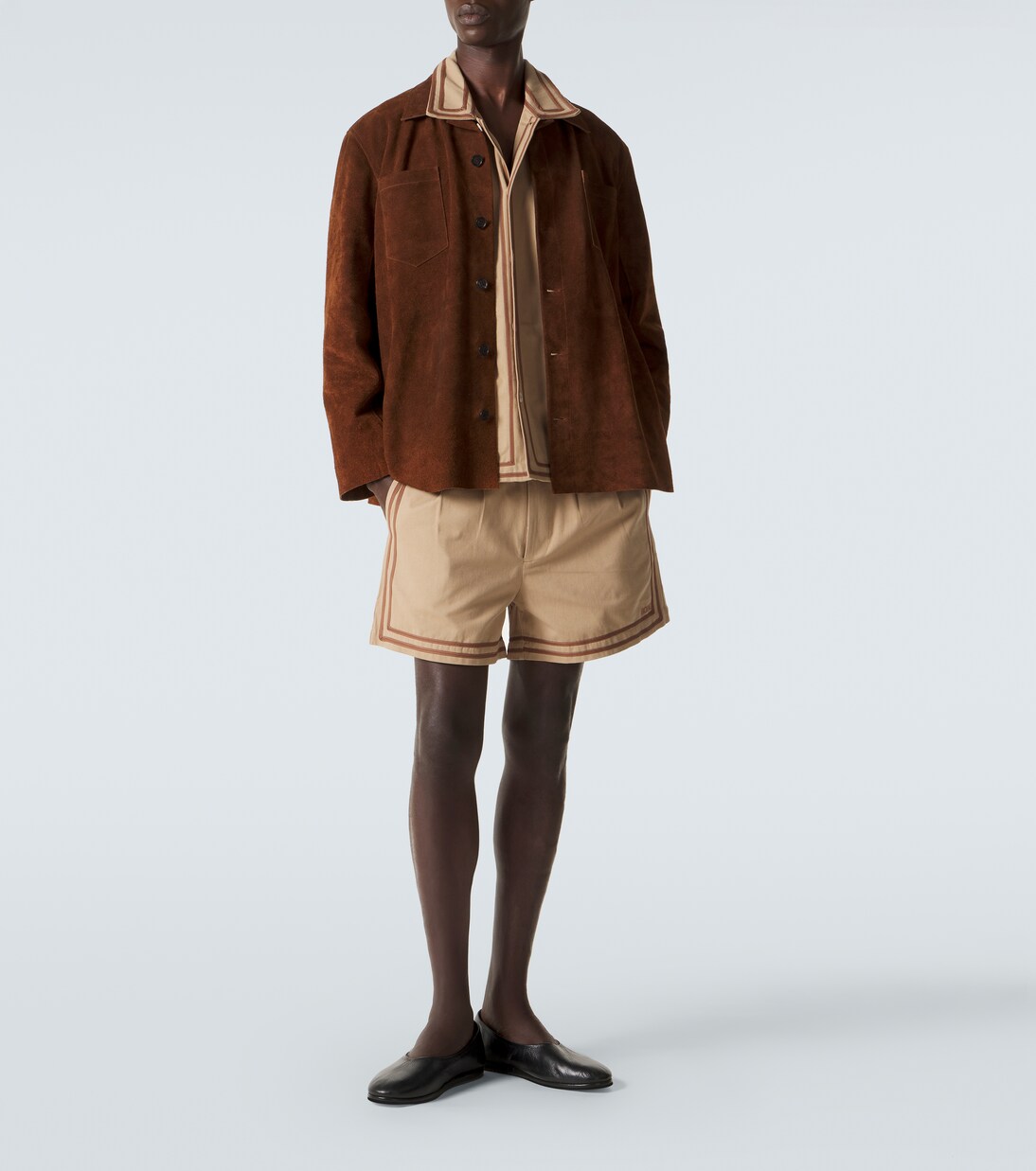 Hemdjacke aus Veloursleder | Bode