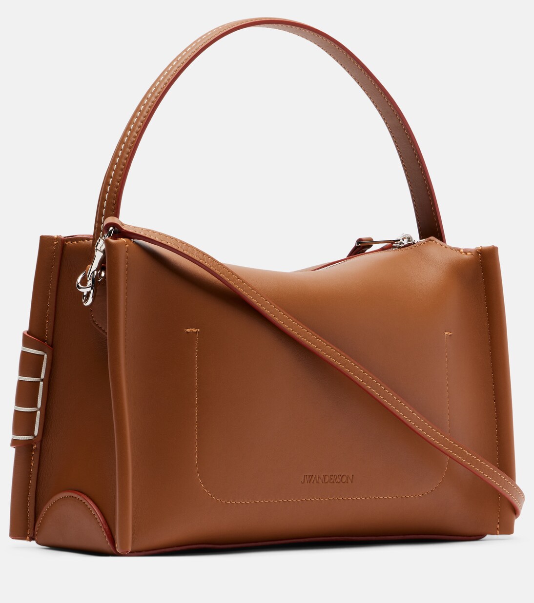 Loafer leather top-handle bag | JW Anderson