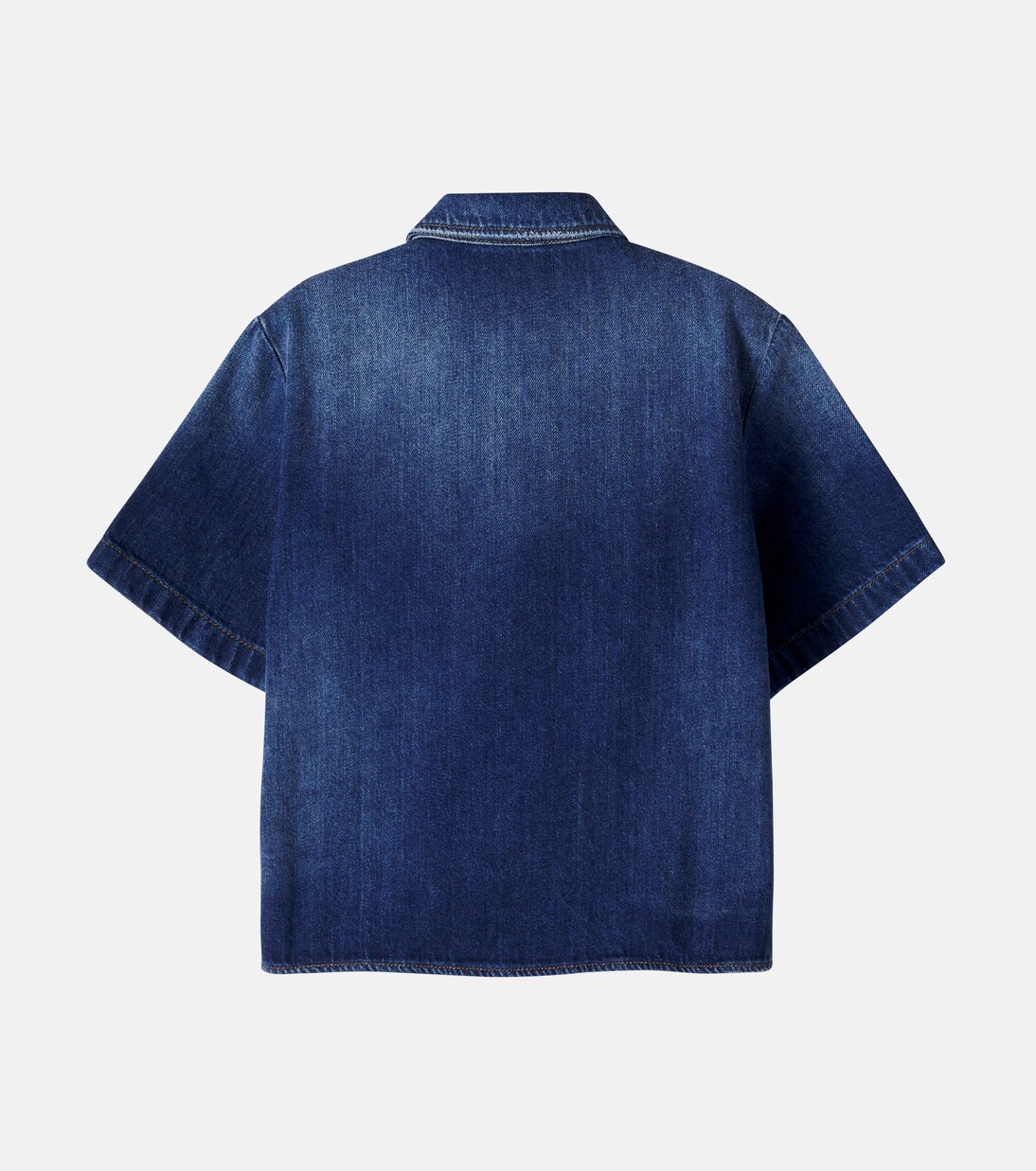 Logo appliqué denim shirt | Dolce&Gabbana Kids