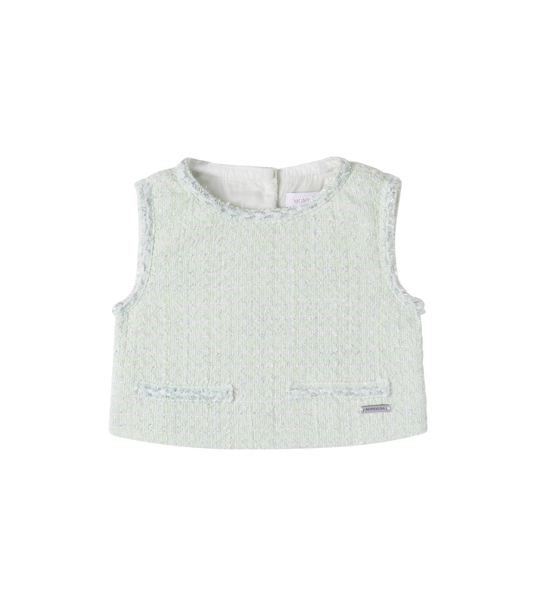 Bon Ton cotton-blend bouclé top | Monnalisa