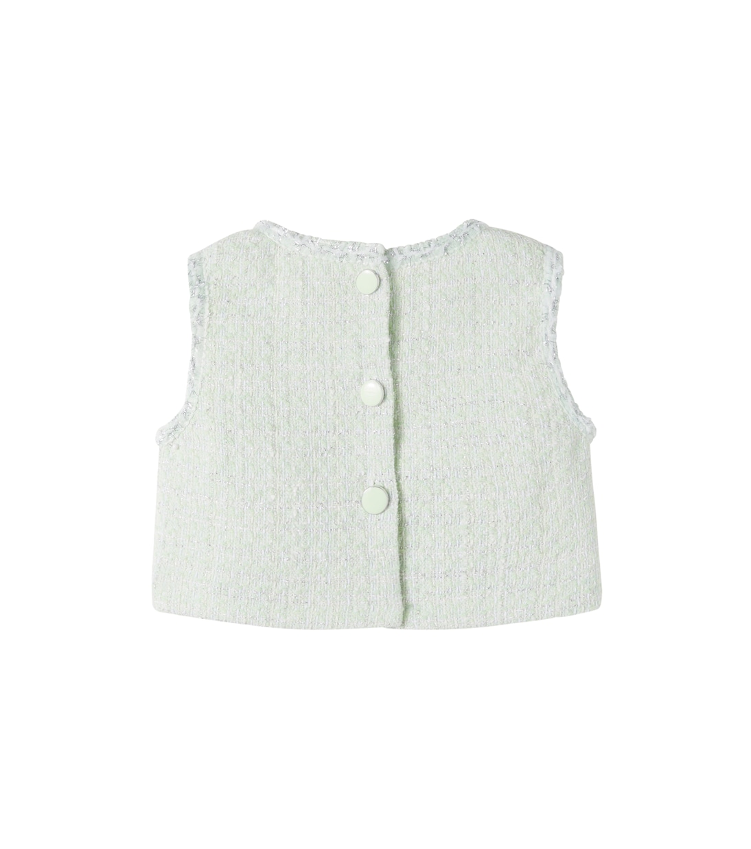 Bon Ton cotton-blend bouclé top | Monnalisa
