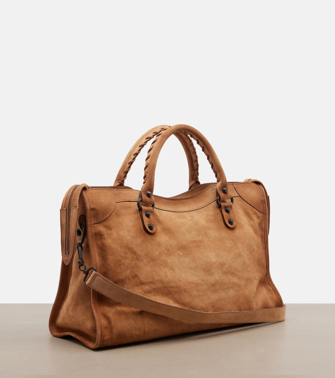 Le City Medium suede top-handle bag | Balenciaga