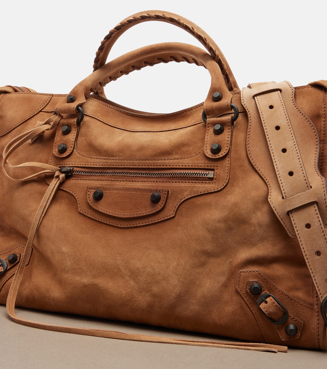 Le City Medium suede top-handle bag | Balenciaga