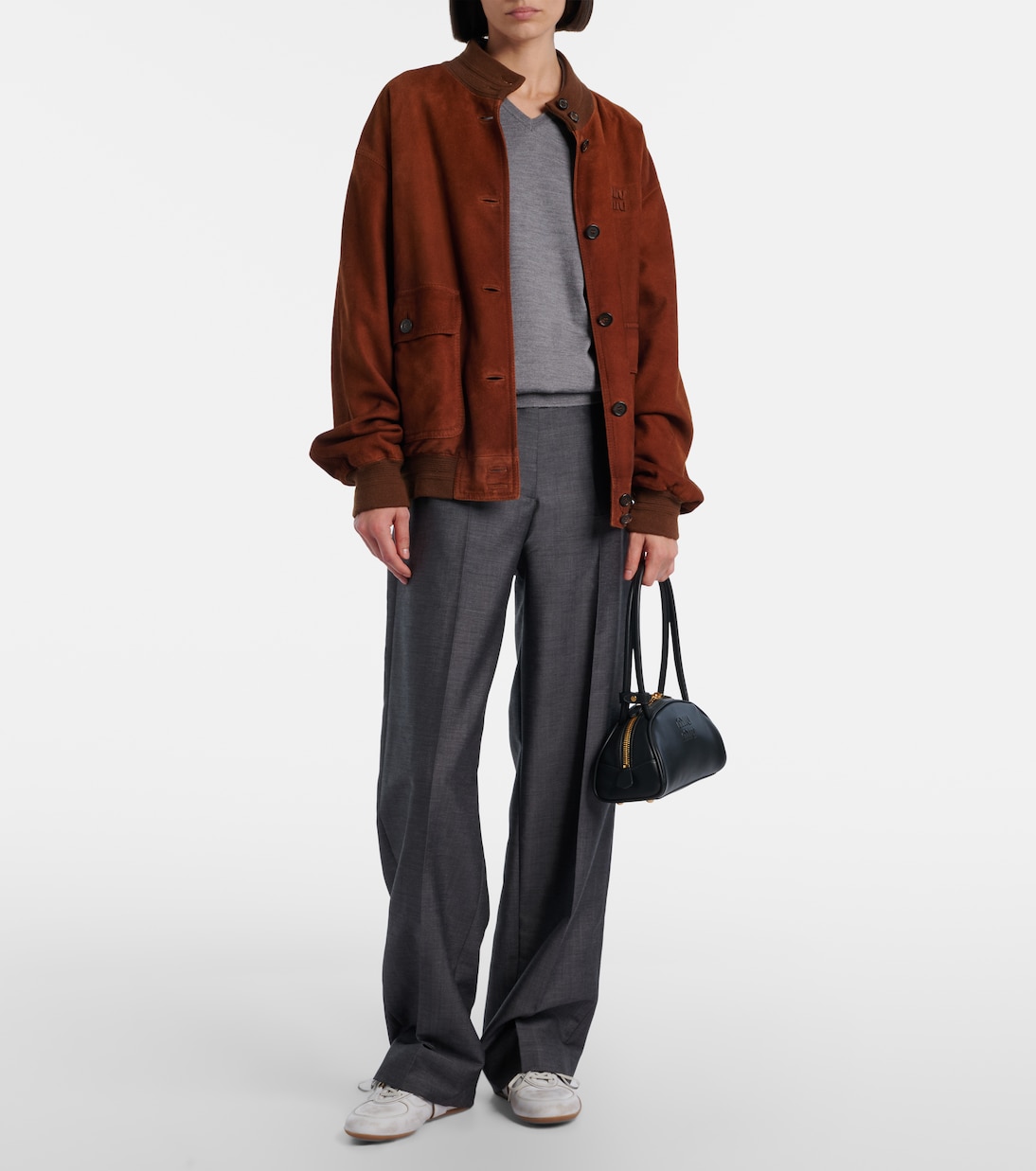 Beau Small leather bowling bag | Miu Miu