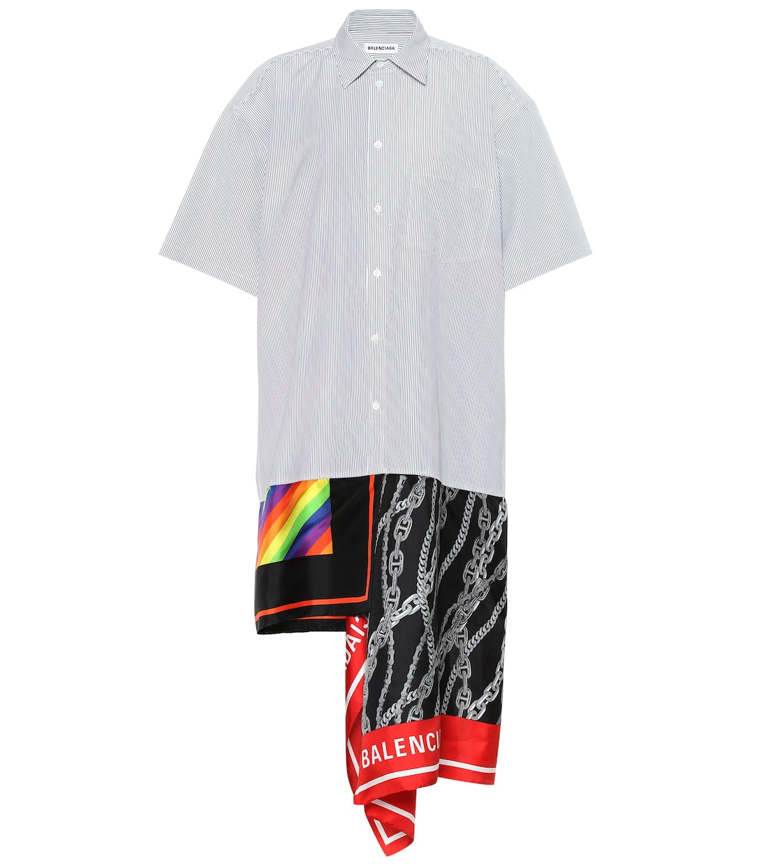 Chemise imprimée en coton et soie | Balenciaga