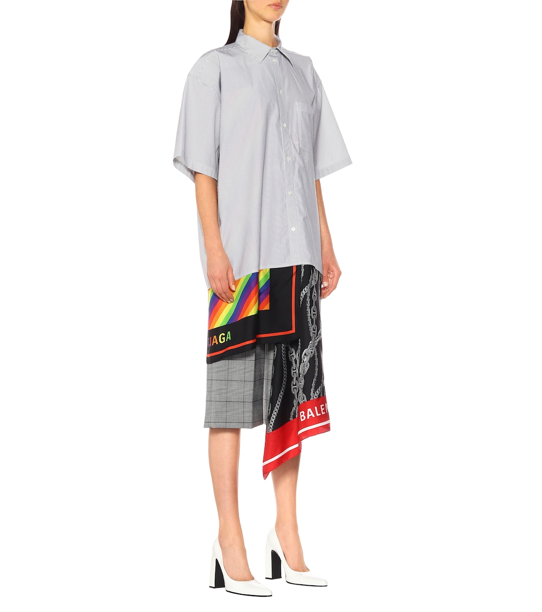 Chemise imprimée en coton et soie | Balenciaga