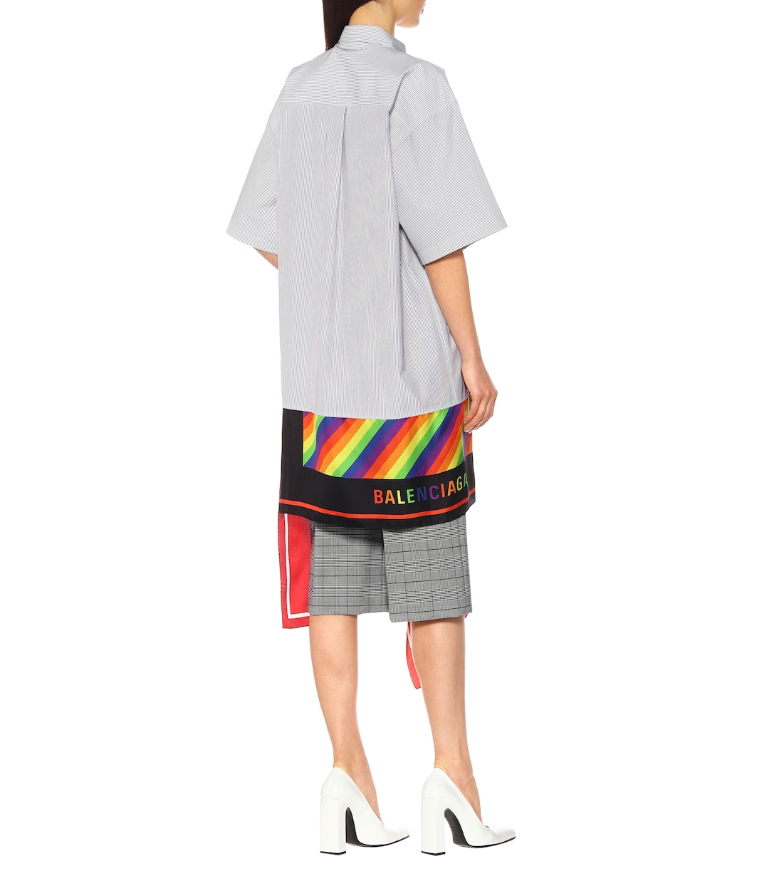 Chemise imprimée en coton et soie | Balenciaga