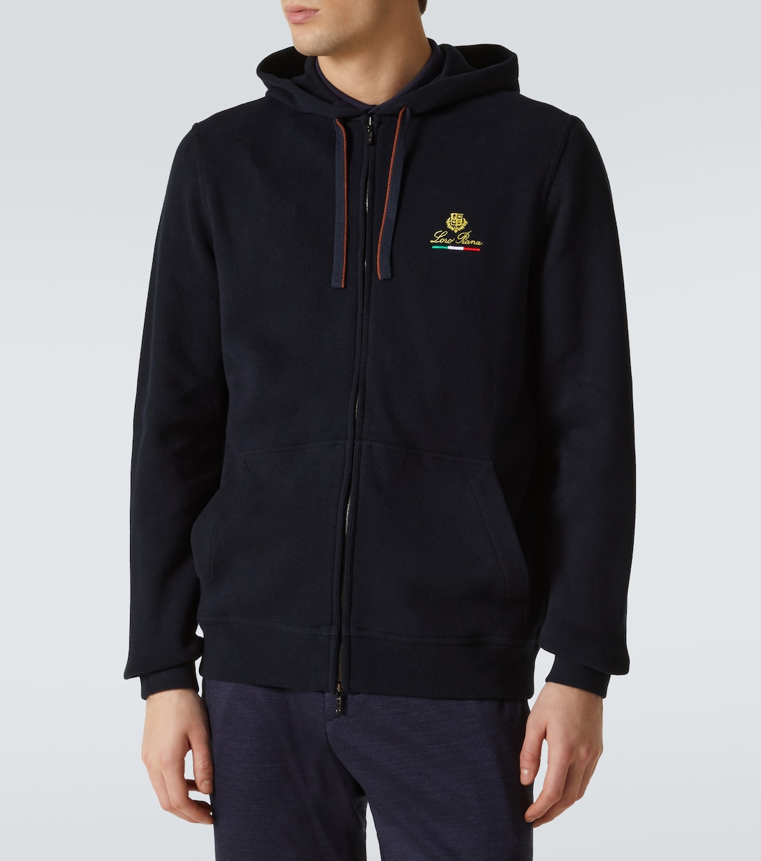 Sweat-shirt à capuche Bomber Horsey en coton | Loro Piana