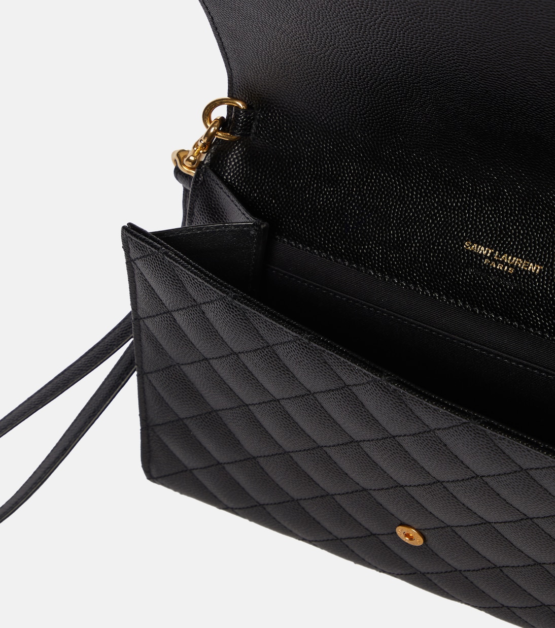 Envelope matelassé leather clutch | Saint Laurent