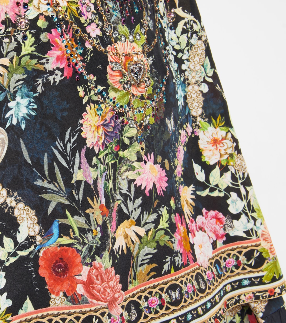 Embellished printed silk camisole | Camilla