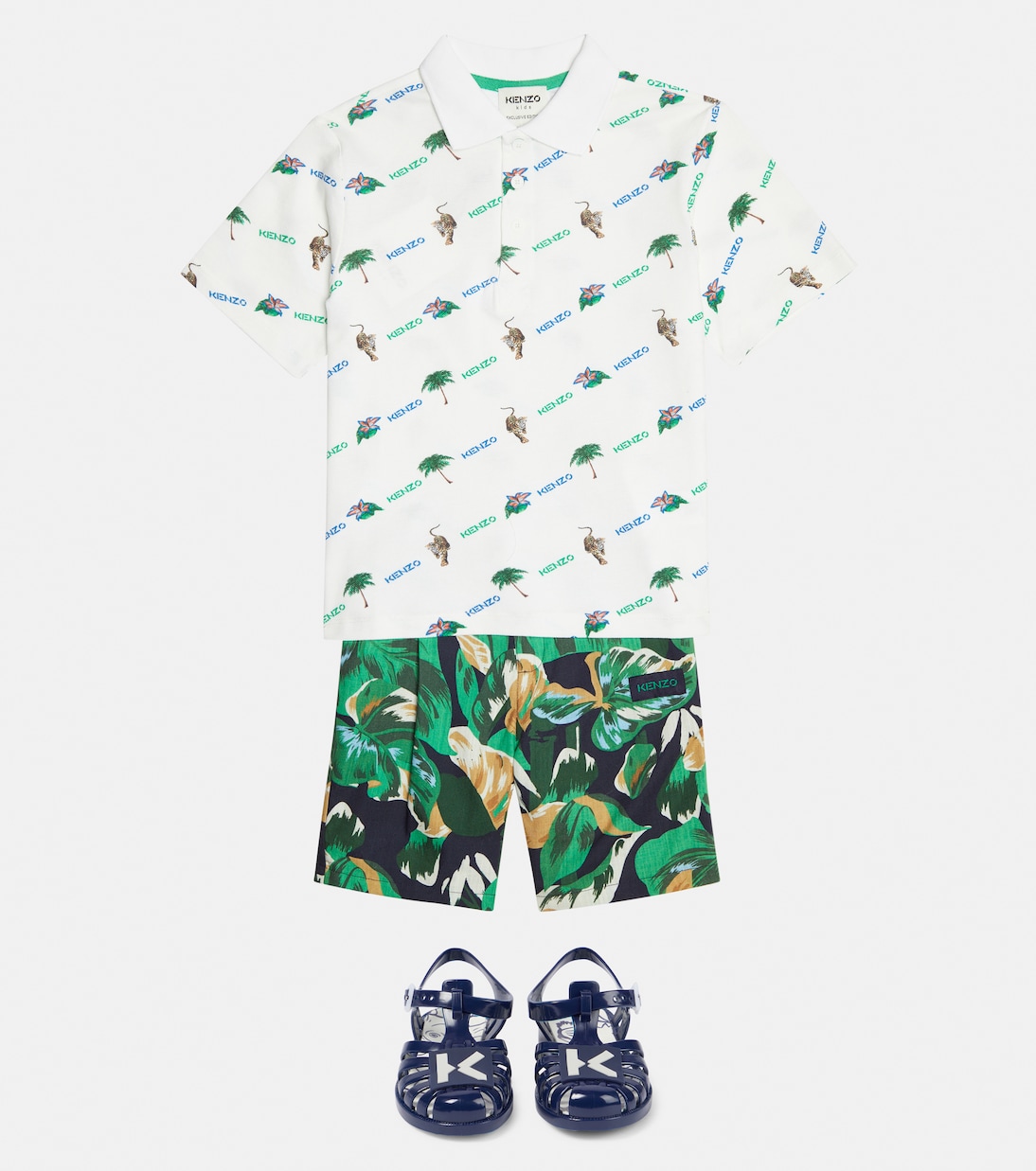 Printed cotton shorts | Kenzo Kids