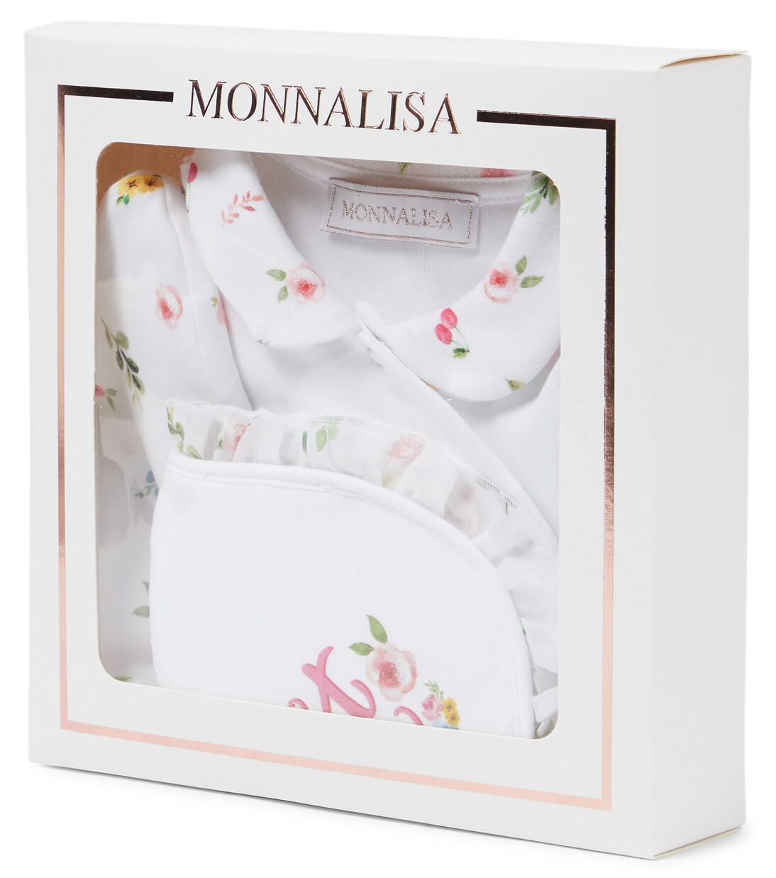 Baby - Tutina, bavaglino e berretto in cotone | Monnalisa