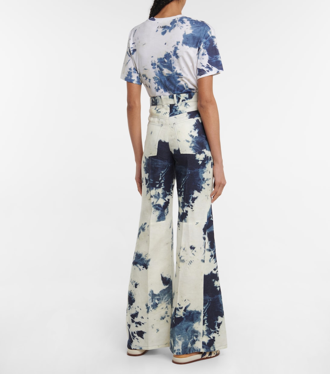 Tie-dye linen flared pants | Chloé